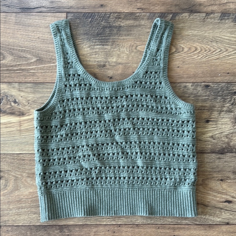 Old Navy Green Knit Sleeveless Top